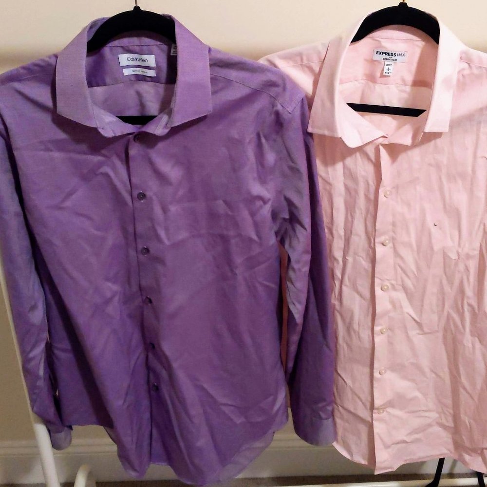 Never worn Calvin Klein and Express dress shirts